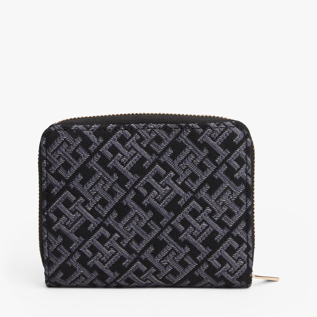 TOMMY HILFIGER - Billetera Icon Con Logo Y Cierre Negro Tommy Hilfiger