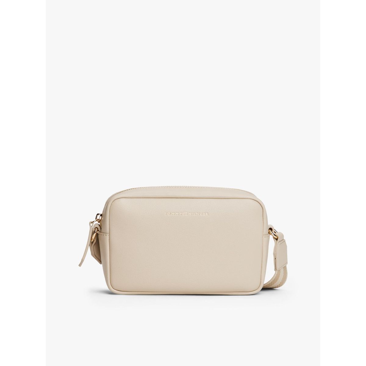 TOMMY HILFIGER - Bandolera Tonal Con Logo Beige Tommy Hilfiger