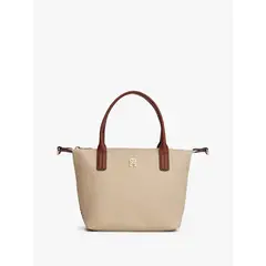 TOMMY HILFIGER - Tote Popette Con Logo Beige