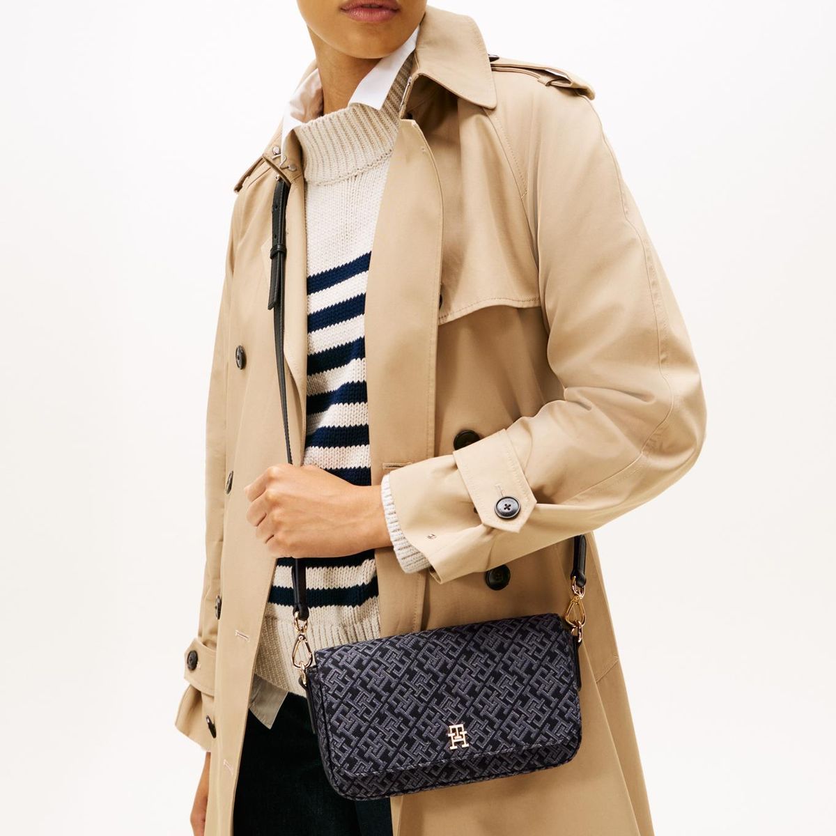 TOMMY HILFIGER - Cartera Icon De Jacquard Negro Tommy Hilfiger