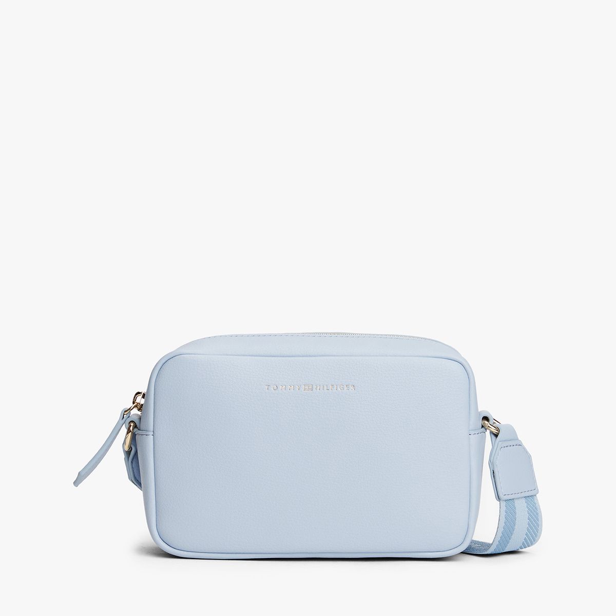 TOMMY HILFIGER - Bandolera Tonal Con Logo Celeste Tommy Hilfiger