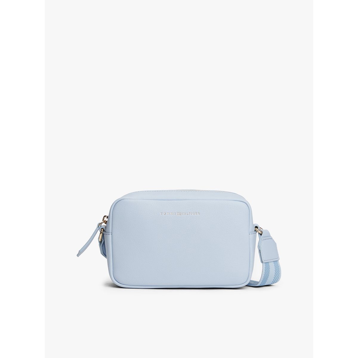 TOMMY HILFIGER - Bandolera Tonal Con Logo Celeste Tommy Hilfiger