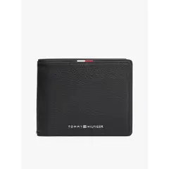 TOMMY HILFIGER - Billetera Corporate De Cuero Negro