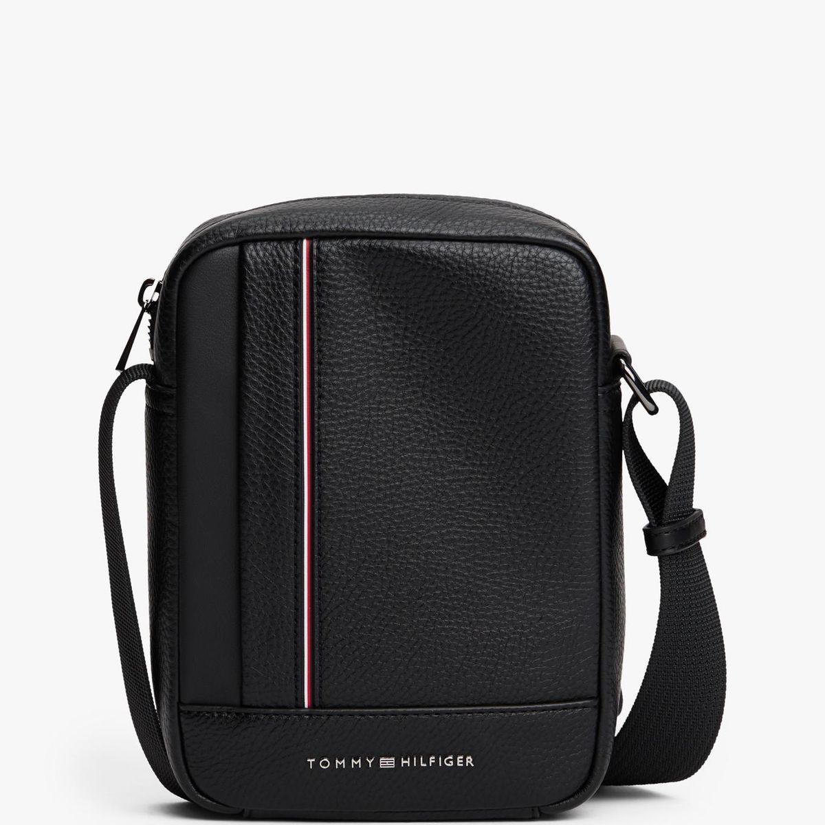 TOMMY HILFIGER - Bolso Reporter Con Logo Metálico Negro Tommy Hilfiger