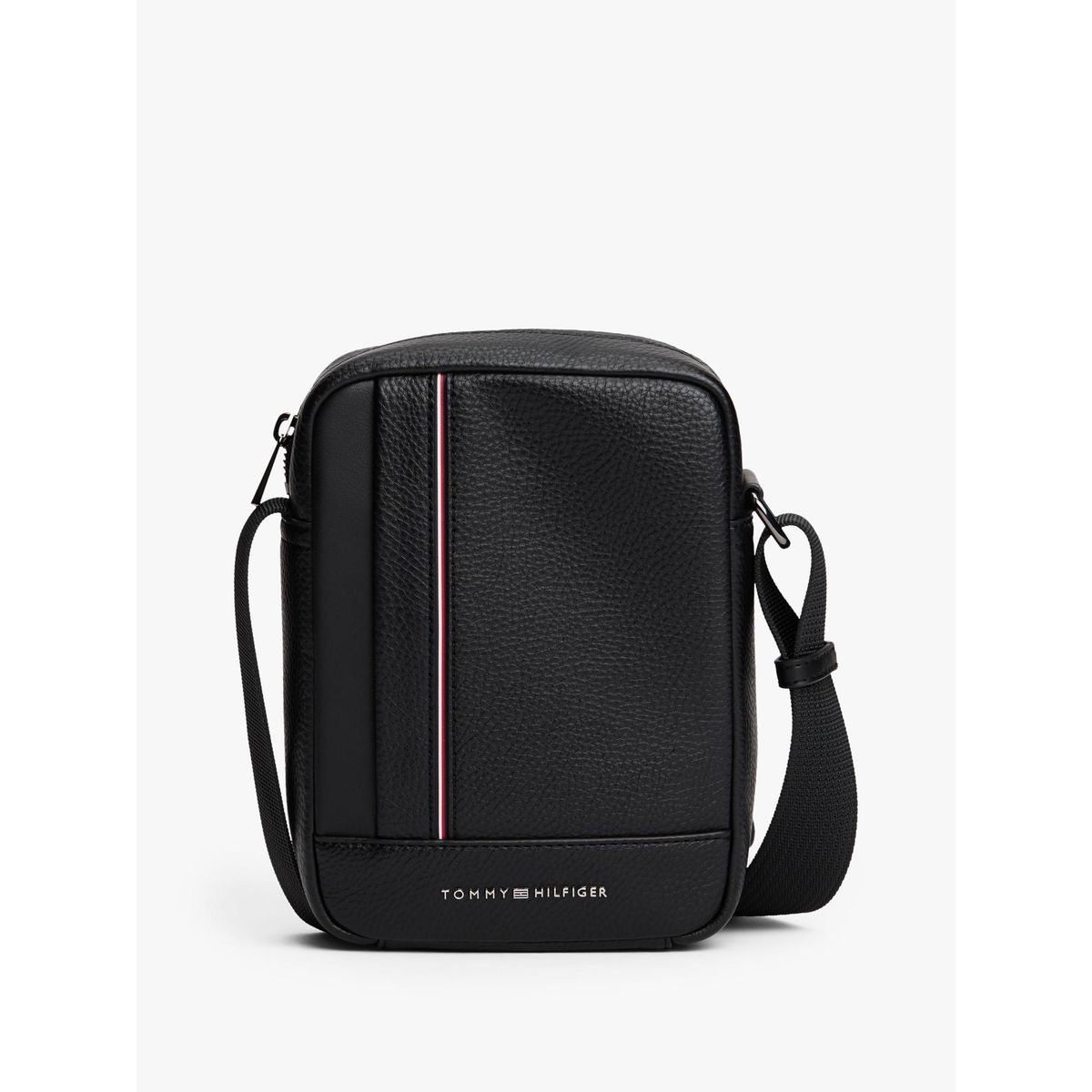 TOMMY HILFIGER - Bolso Reporter Con Logo Metálico Negro Tommy Hilfiger