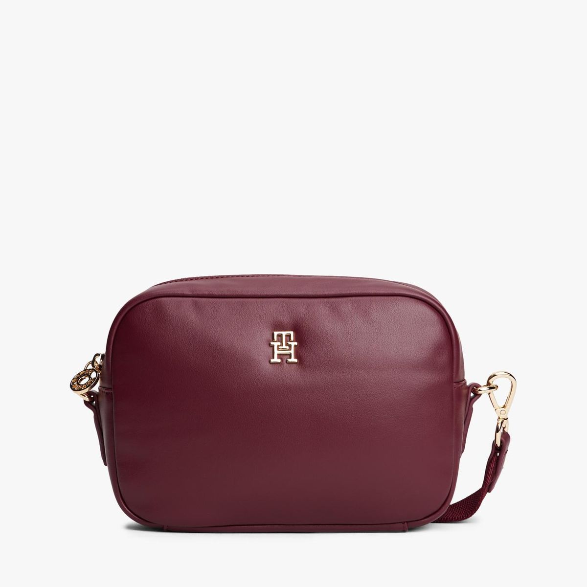 TOMMY HILFIGER - Bandolera Popette Soft Monogram Rojo Tommy Hilfiger