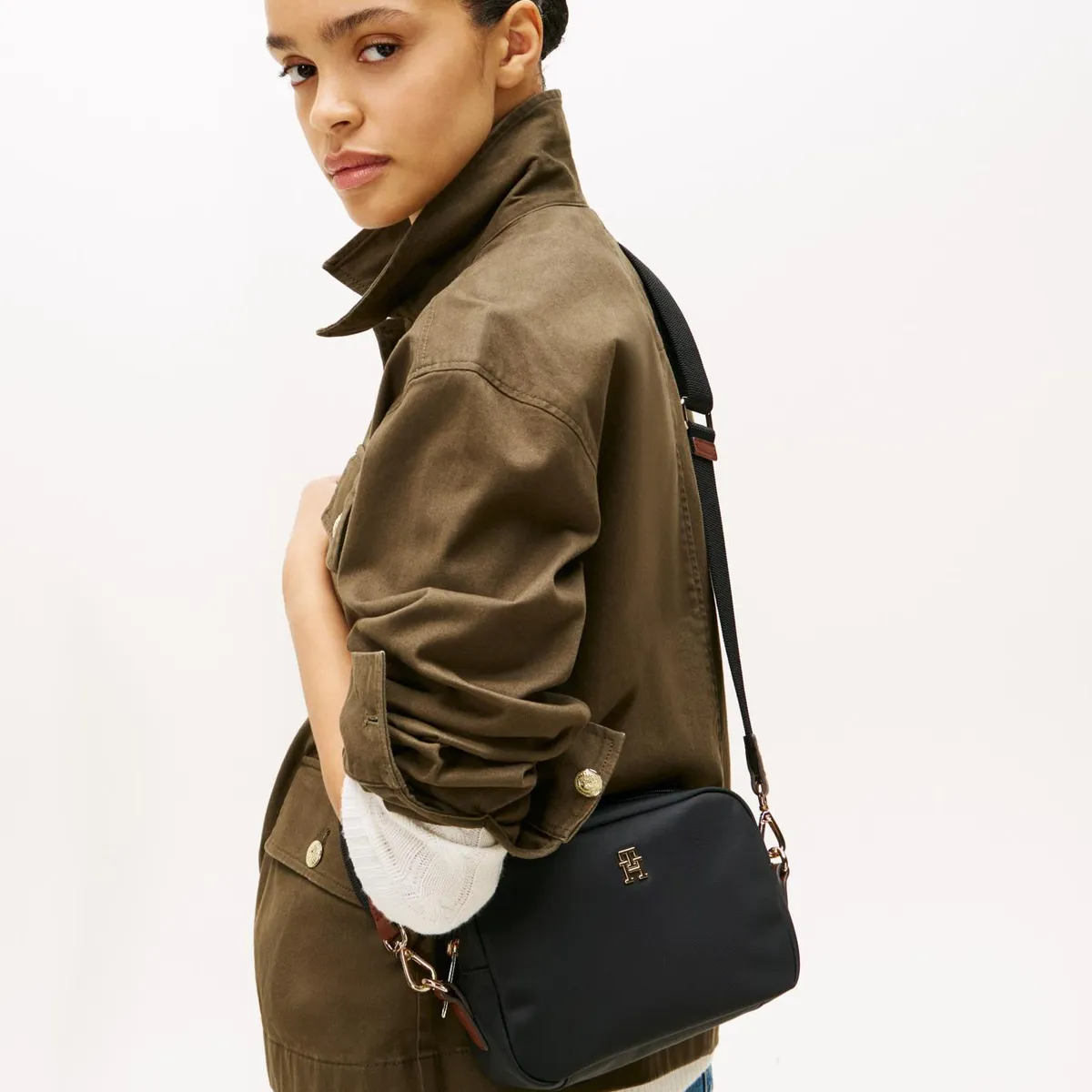 TOMMY HILFIGER - Cartera Bandolera Popette Negro Tommy Hilfiger