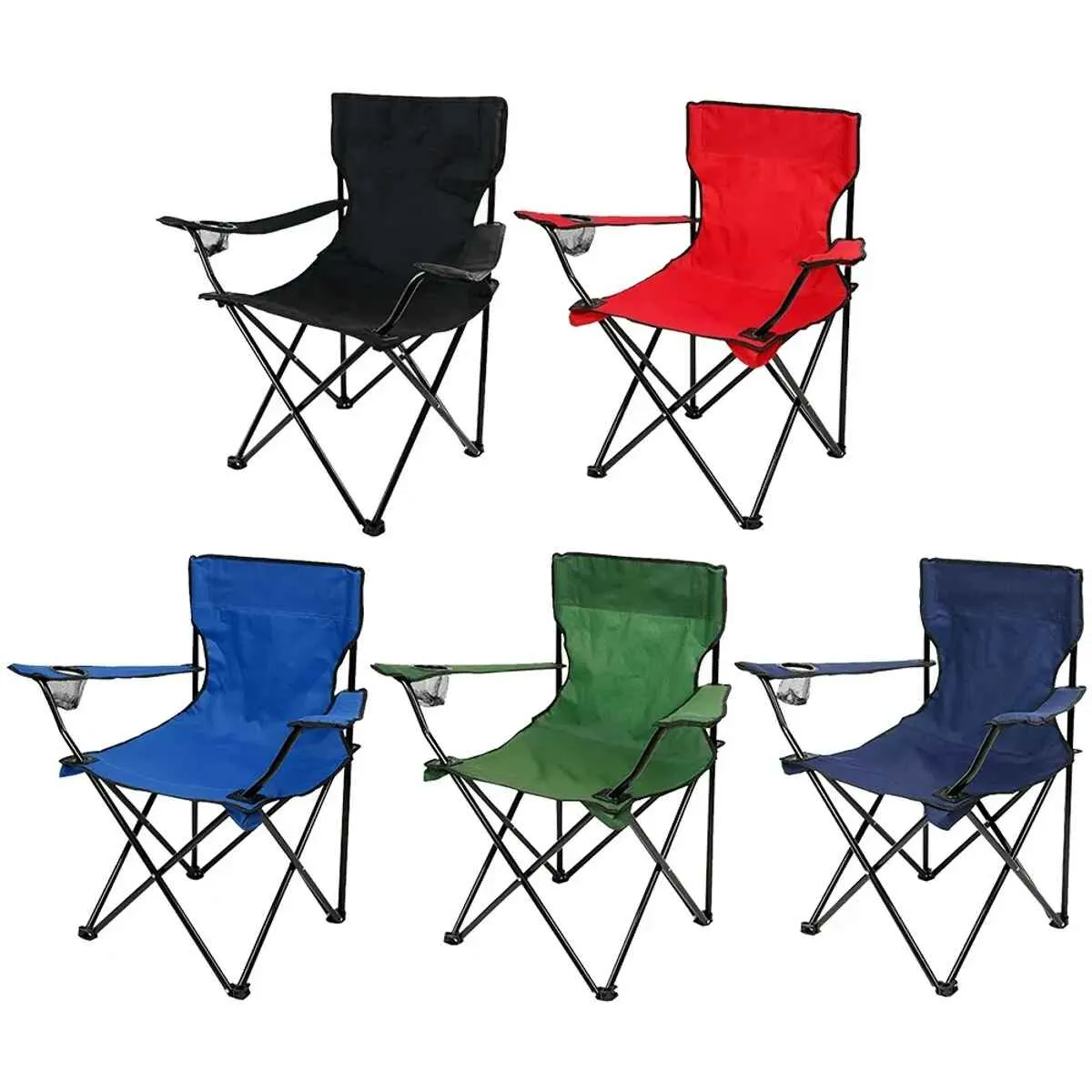 Pack 2 Sillas De Camping Plegable + 1 Quitasol Playa Verano Azul, marca GENERICO - Foto 2