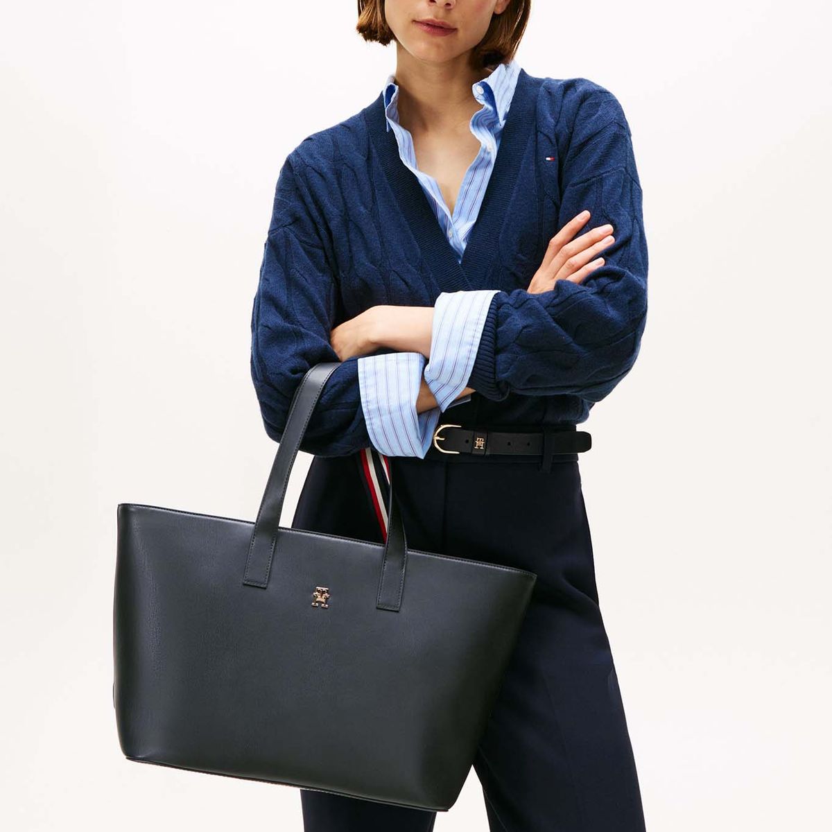 TOMMY HILFIGER - Tote Im Latam Logo Azul Tommy Hilfiger