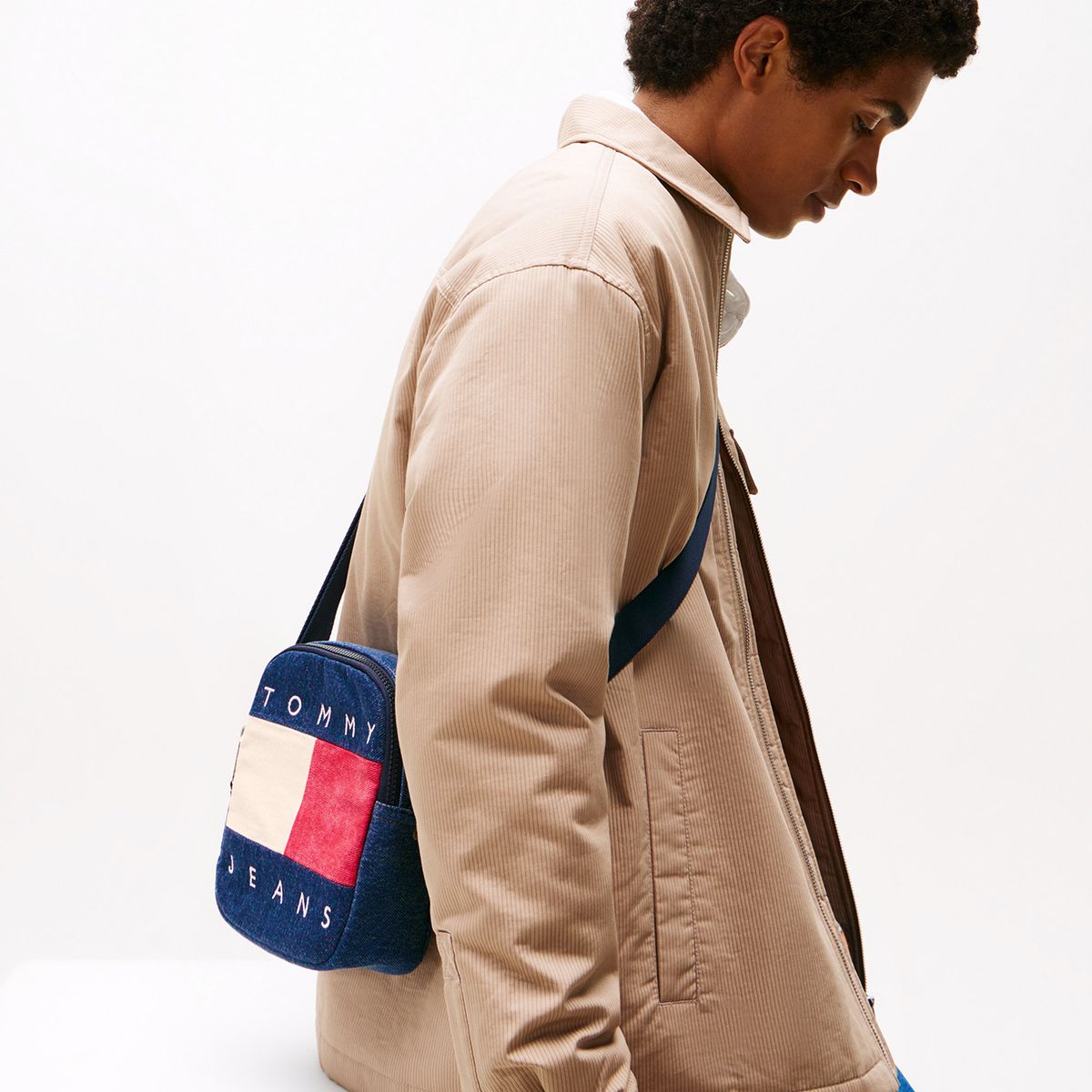 TOMMY HILFIGER - Bolso Denim Con Logo Azul Tommy Jeans