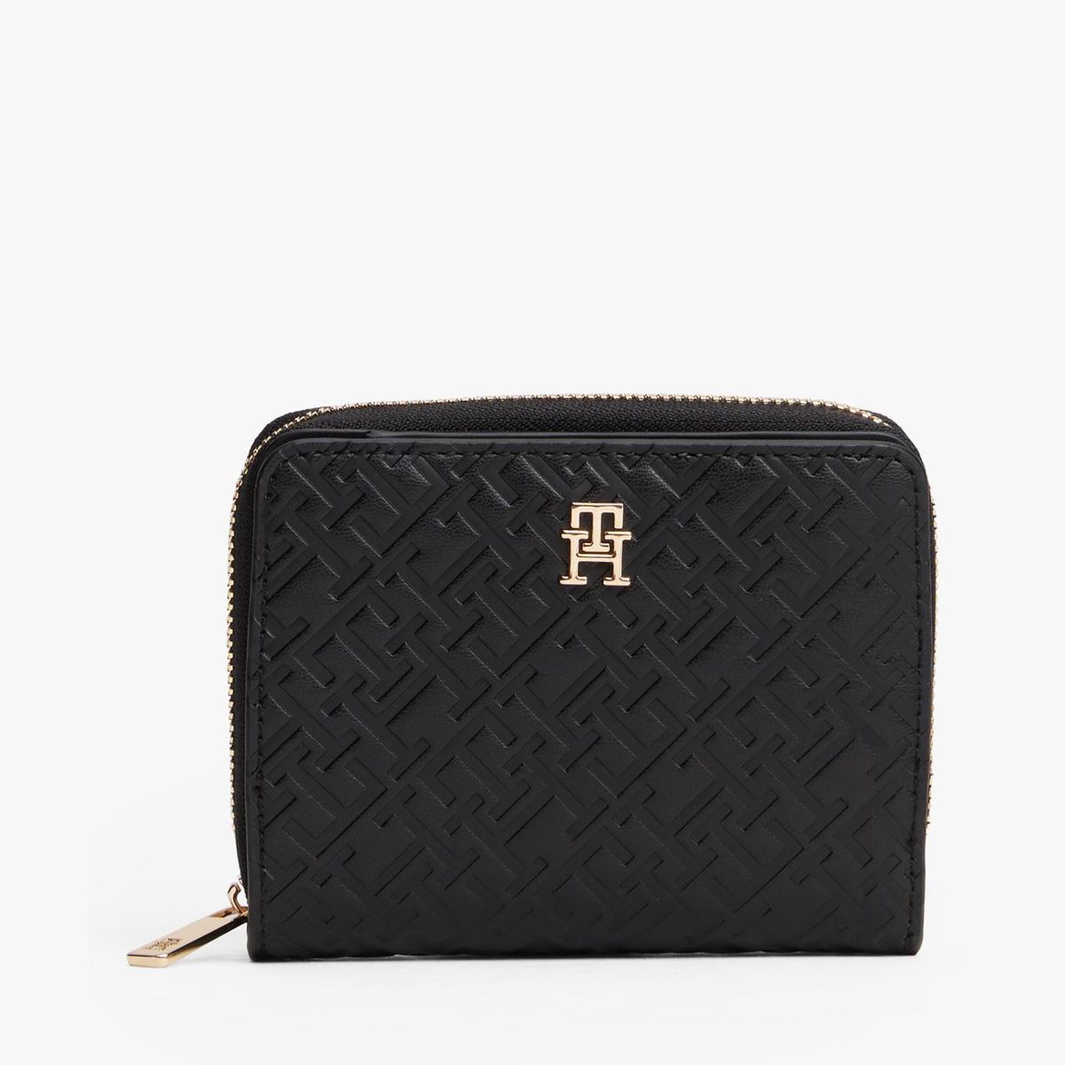 TOMMY HILFIGER - Billetera Con Cierre Monogram Negro Tommy Hilfiger