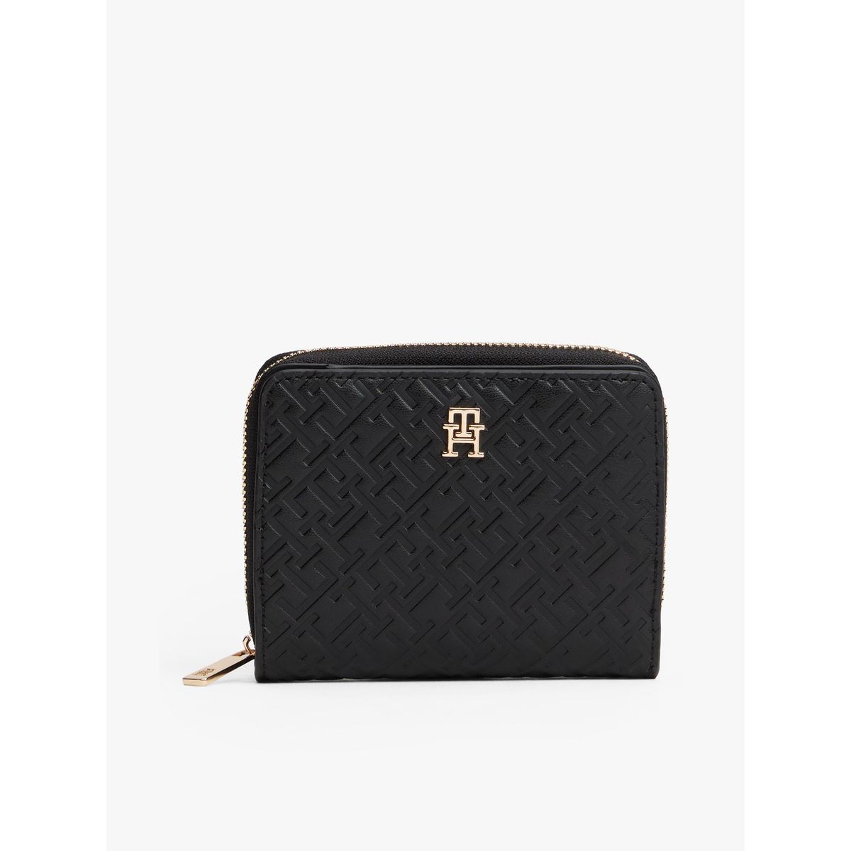 TOMMY HILFIGER - Billetera Con Cierre Monogram Negro Tommy Hilfiger