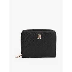 TOMMY HILFIGER - Billetera Con Cierre Monogram Negro