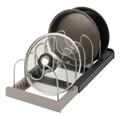 GENERICO - Rack Organizador Tapas Ollas Expandible 7 Divisores Ajustable