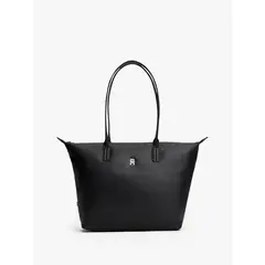 TOMMY HILFIGER - Tote Popette Soft Monogram Negro