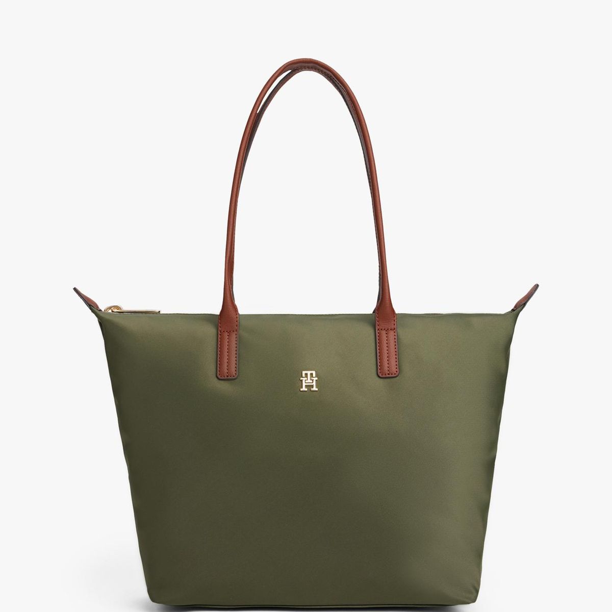 TOMMY HILFIGER - Tote Con Monograma Th Verde Tommy Hilfiger