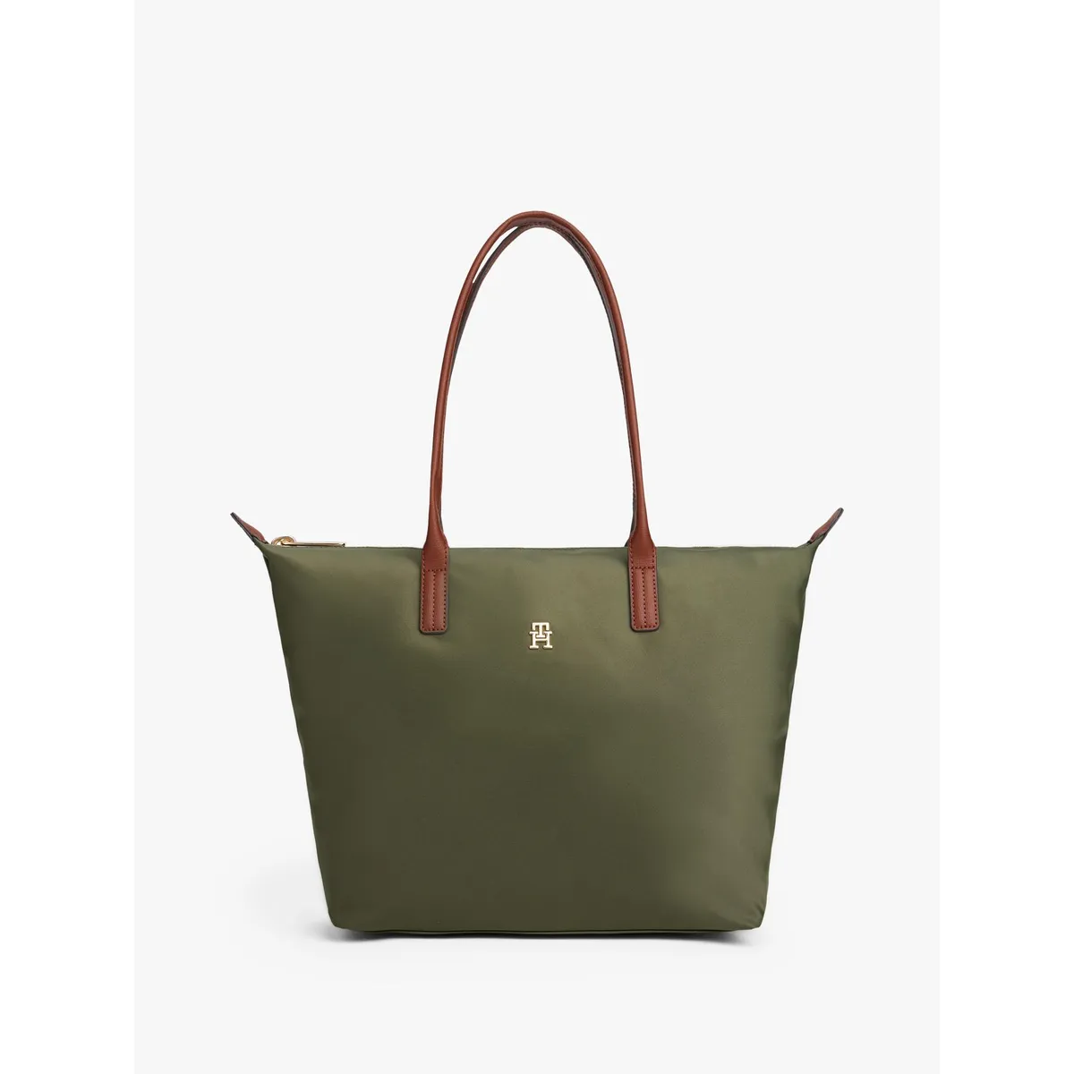 TOMMY HILFIGER - Tote Con Monograma Th Verde Tommy Hilfiger