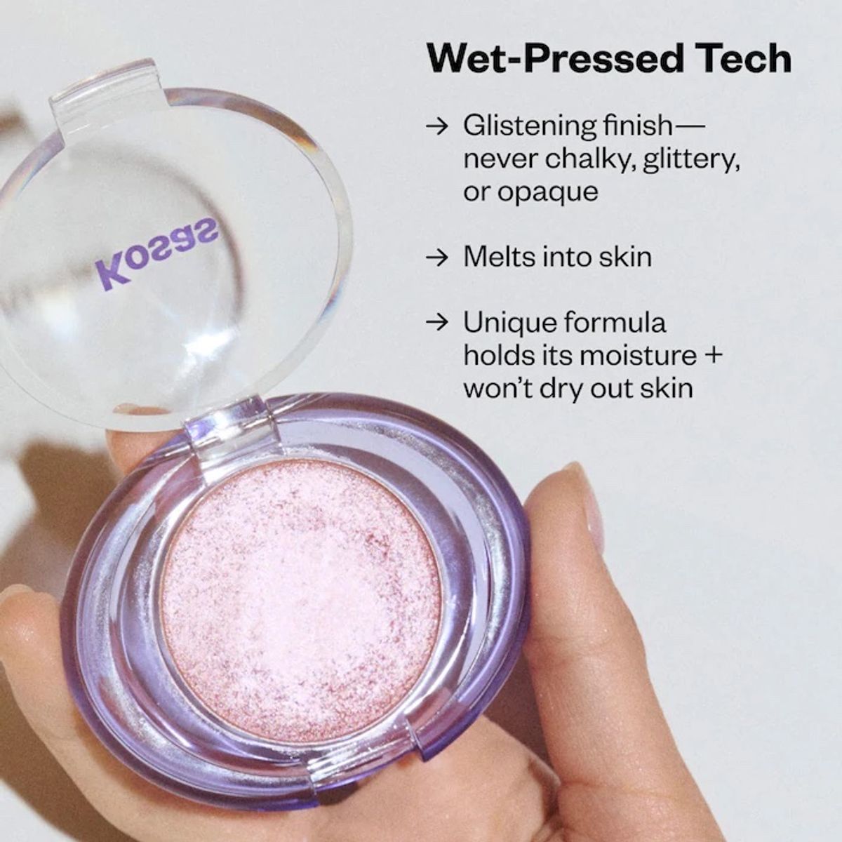 KOSAS - Iluminador en Polvo para Rostro y Ojos Kosas - Glimmerose oro rosa