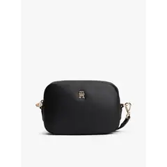 TOMMY HILFIGER - Bandolera Popette Soft Monogram Negro