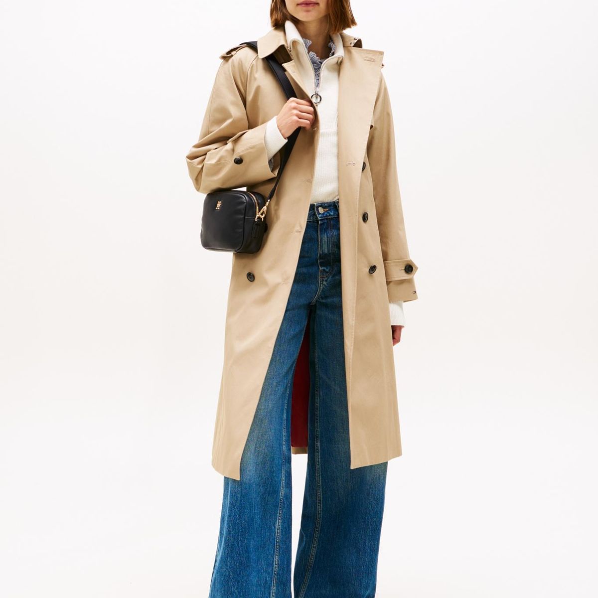 TOMMY HILFIGER - Bandolera Popette Soft Monogram Negro Tommy Hilfiger