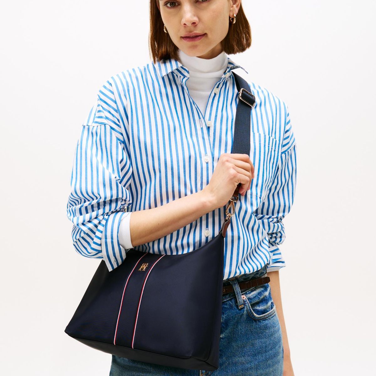 TOMMY HILFIGER - Cartera Popette Corporate Azul Tommy Hilfiger