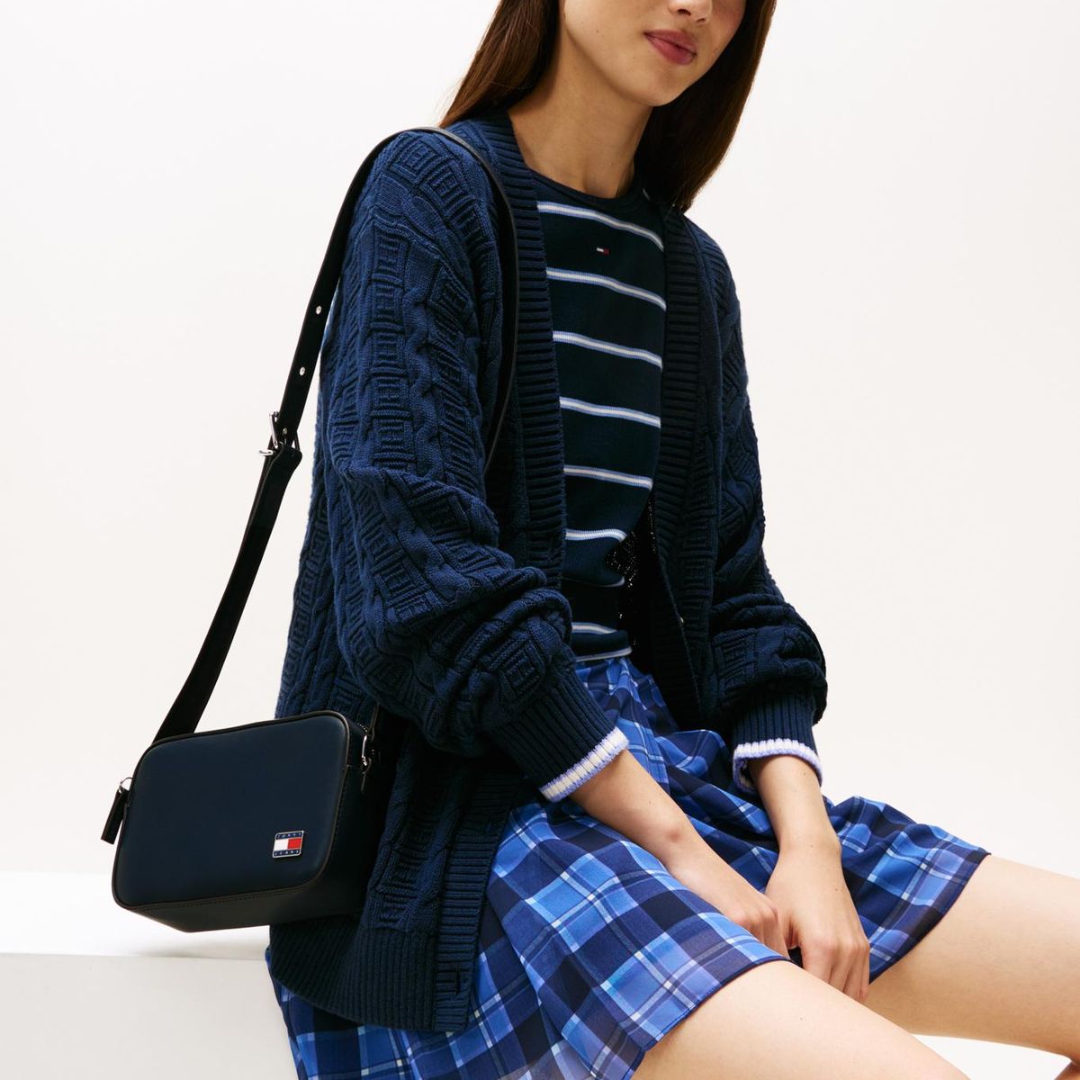 TOMMY HILFIGER - Cartera Con Insignia Del Logo Azul Tommy Jeans