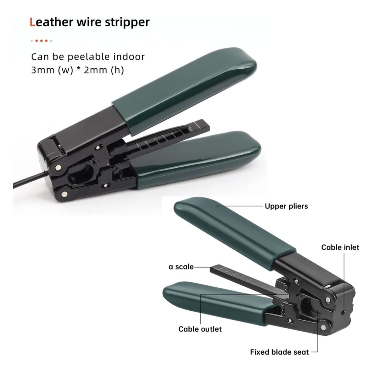 GENERICO - Deschaquetador Pelador De Fibra Optica Drop 106x56x19mm