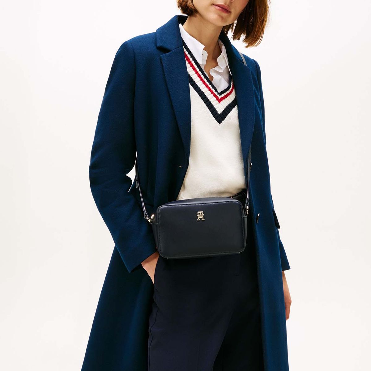 TOMMY HILFIGER - Bandolera Im Latam Logo Azul Tommy Hilfiger