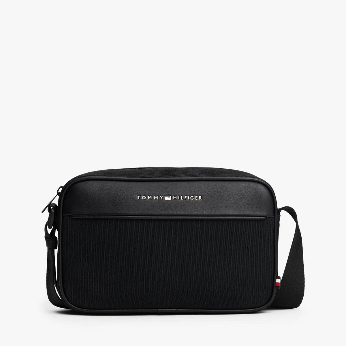 TOMMY HILFIGER - Bolso Reporter Con Logo Metálico Negro Tommy Hilfiger