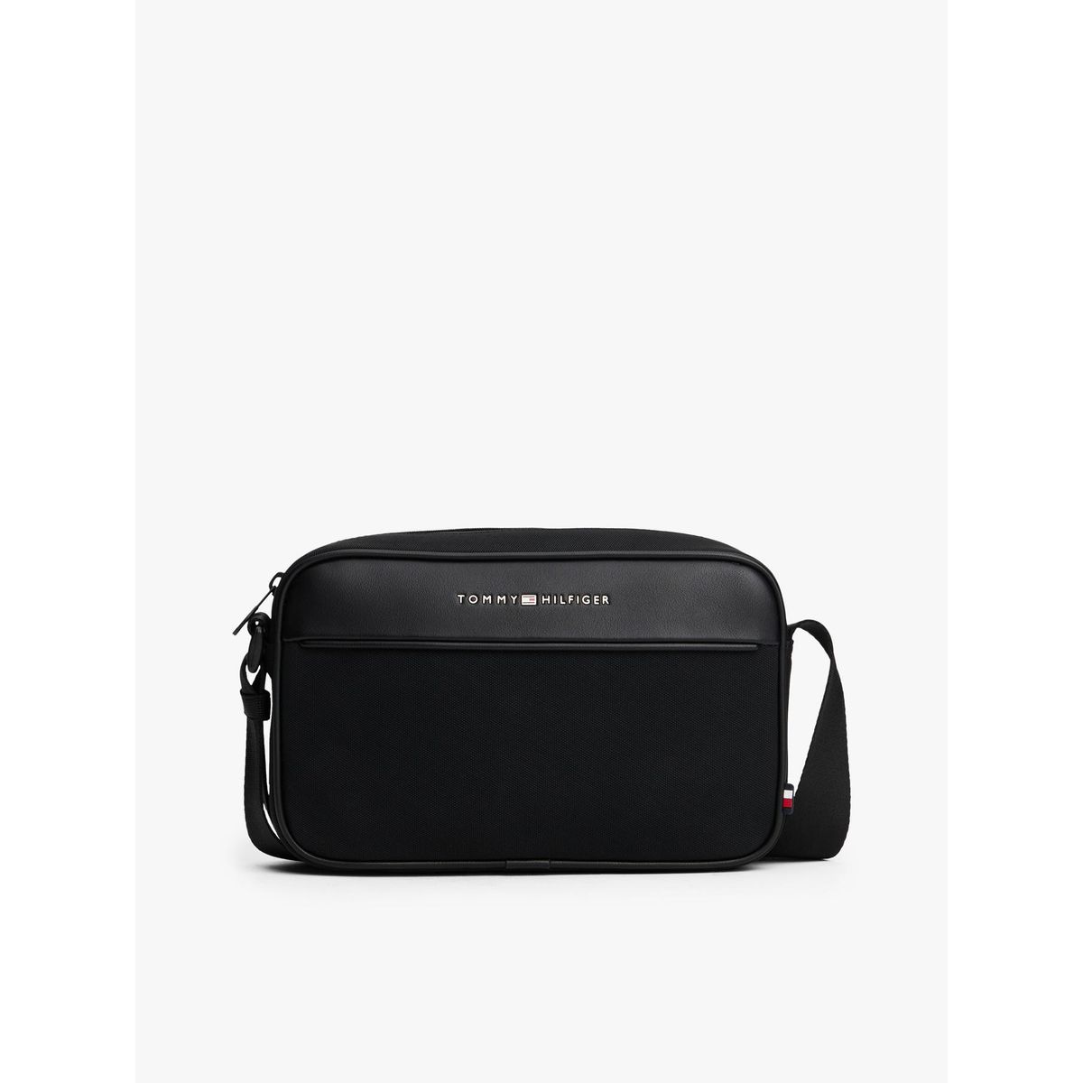 TOMMY HILFIGER - Bolso Reporter Con Logo Metálico Negro Tommy Hilfiger