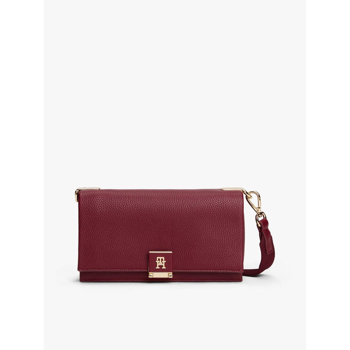 TOMMY HILFIGER - Cartera Texturizada Monogram Rojo Tommy Hilfiger