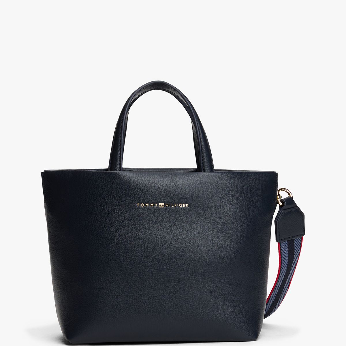 TOMMY HILFIGER - Tote Solid Con Logo Azul Tommy Hilfiger