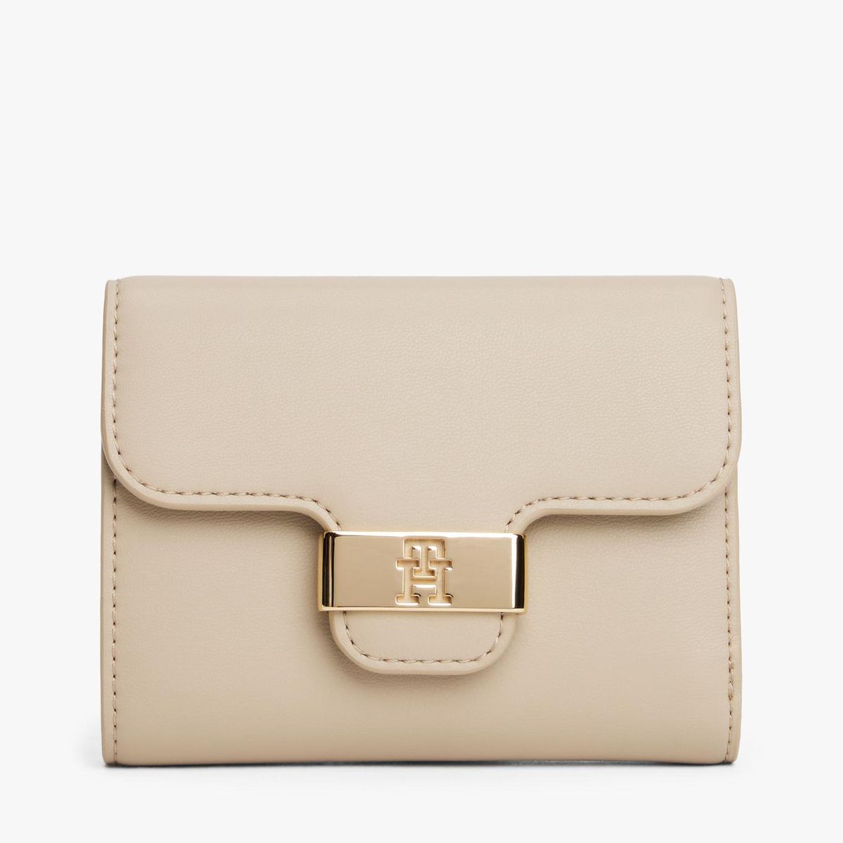 TOMMY HILFIGER - Billetera Heritage Con Solapa Beige Tommy Hilfiger