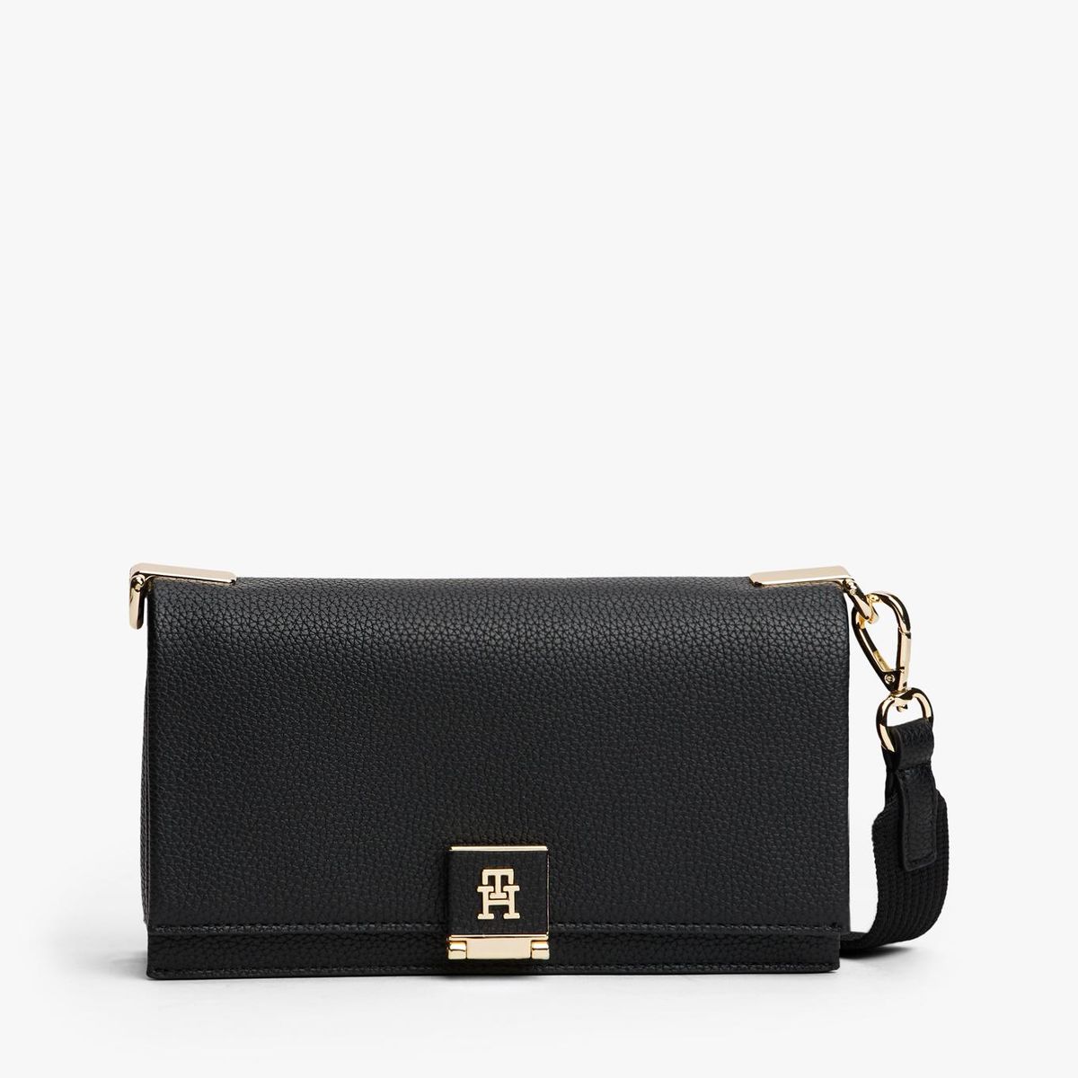 TOMMY HILFIGER - Cartera Texturizada Monogram Negro Tommy Hilfiger