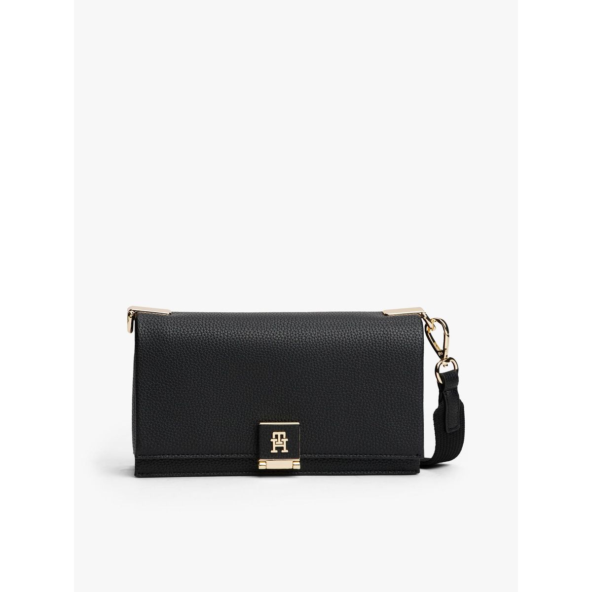 TOMMY HILFIGER - Cartera Texturizada Monogram Negro Tommy Hilfiger