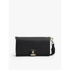 TOMMY HILFIGER - Cartera Texturizada Monogram Negro
