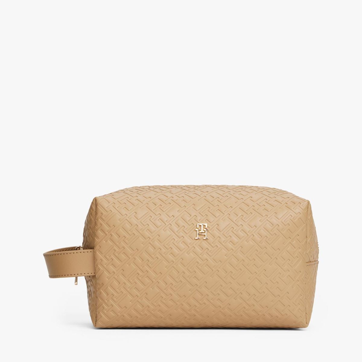 TOMMY HILFIGER - Neceser Icon Con Logo Beige Tommy Hilfiger