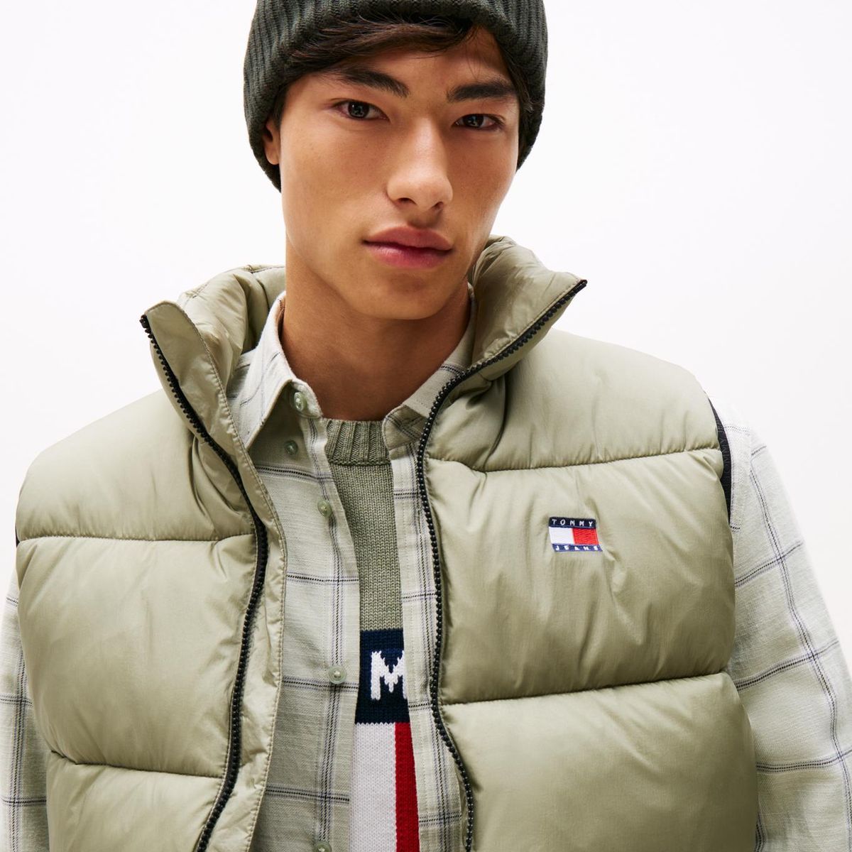 TOMMY HILFIGER - Gorro Heritage De Punto Canal Con Logo Gris Tommy Jeans