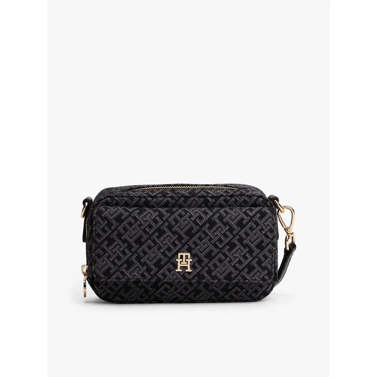 TOMMY HILFIGER - Cartera Icon Jacquard Negro Tommy Hilfiger