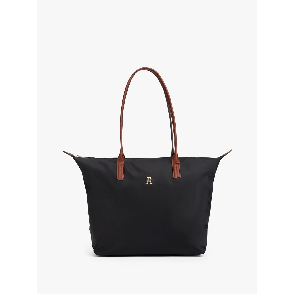 TOMMY HILFIGER - Tote Con Monograma Th Negro Tommy Hilfiger