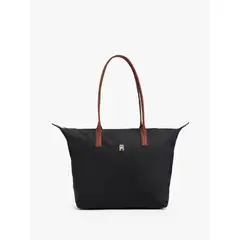 TOMMY HILFIGER - Tote Con Monograma Th Negro