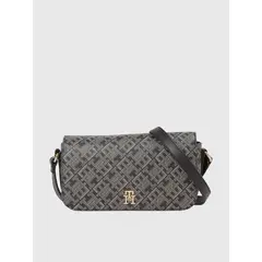 TOMMY HILFIGER - Cartera Bandolera Print Monograma Negro
