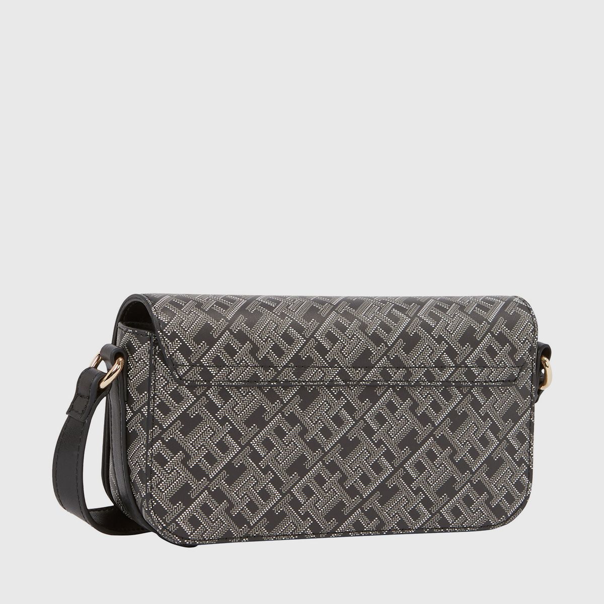 TOMMY HILFIGER - Cartera Bandolera Print Monograma Negro Tommy Hilfiger
