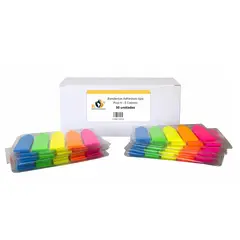 GENERICO - Caja Banderitas Adhesivas tipo Post It - 5 Colores - 50 uds