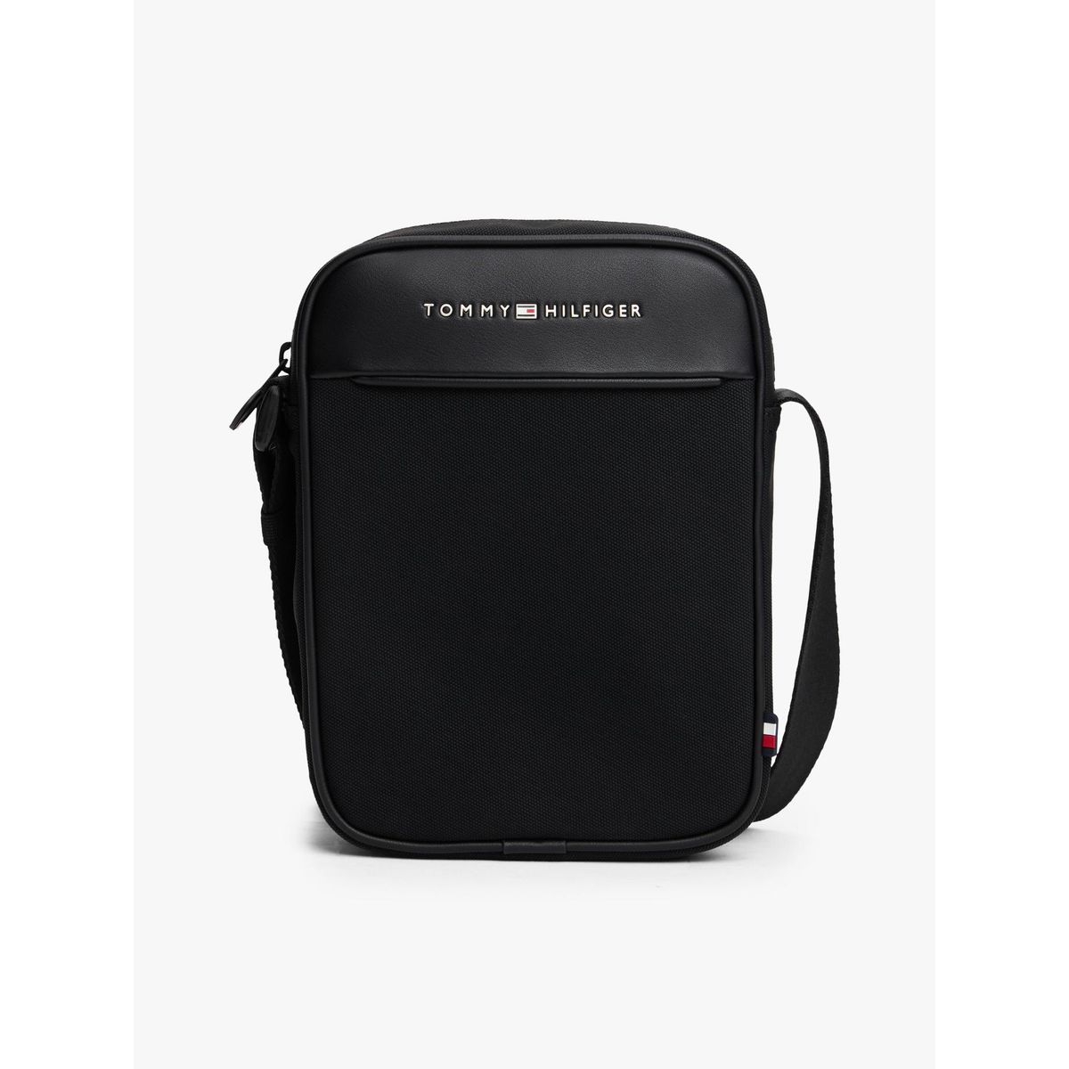 TOMMY HILFIGER - Bolso Reporter Texturizado Negro Tommy Hilfiger