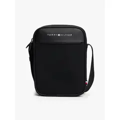 TOMMY HILFIGER - Bolso Reporter Texturizado Negro