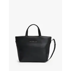 TOMMY HILFIGER - Tote Solid Con Logo Negro