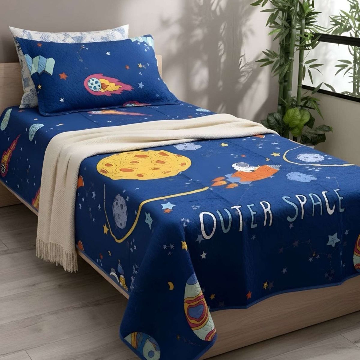 GENERICO - CUBRECAMA DE VERANO NIÑA NIÑO PLAZA Y MEDIA