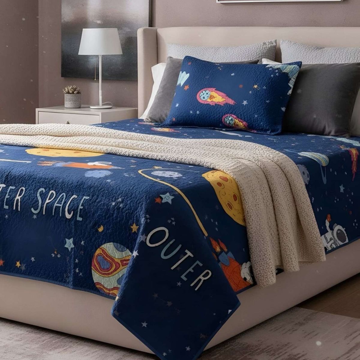 GENERICO - CUBRECAMA DE VERANO NIÑA NIÑO PLAZA Y MEDIA