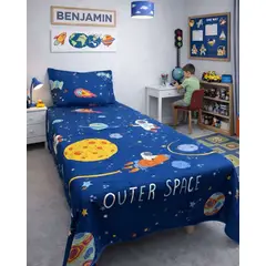 GENERICO - COLCHA INFANTIL NIÑA NIÑO QUILT PLAZA Y MEDIA